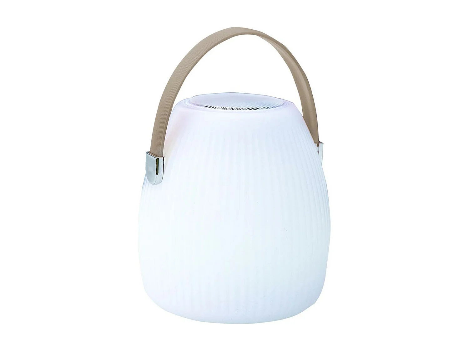 Lampe enceinte bluetooth sans fil MAY PLAY Beige Polyéthylène H23CM