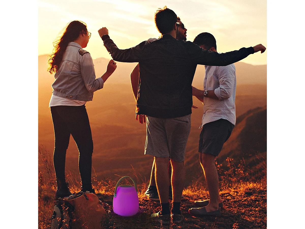 Lampe enceinte bluetooth multicolore MINI MAY PLAY H23cm