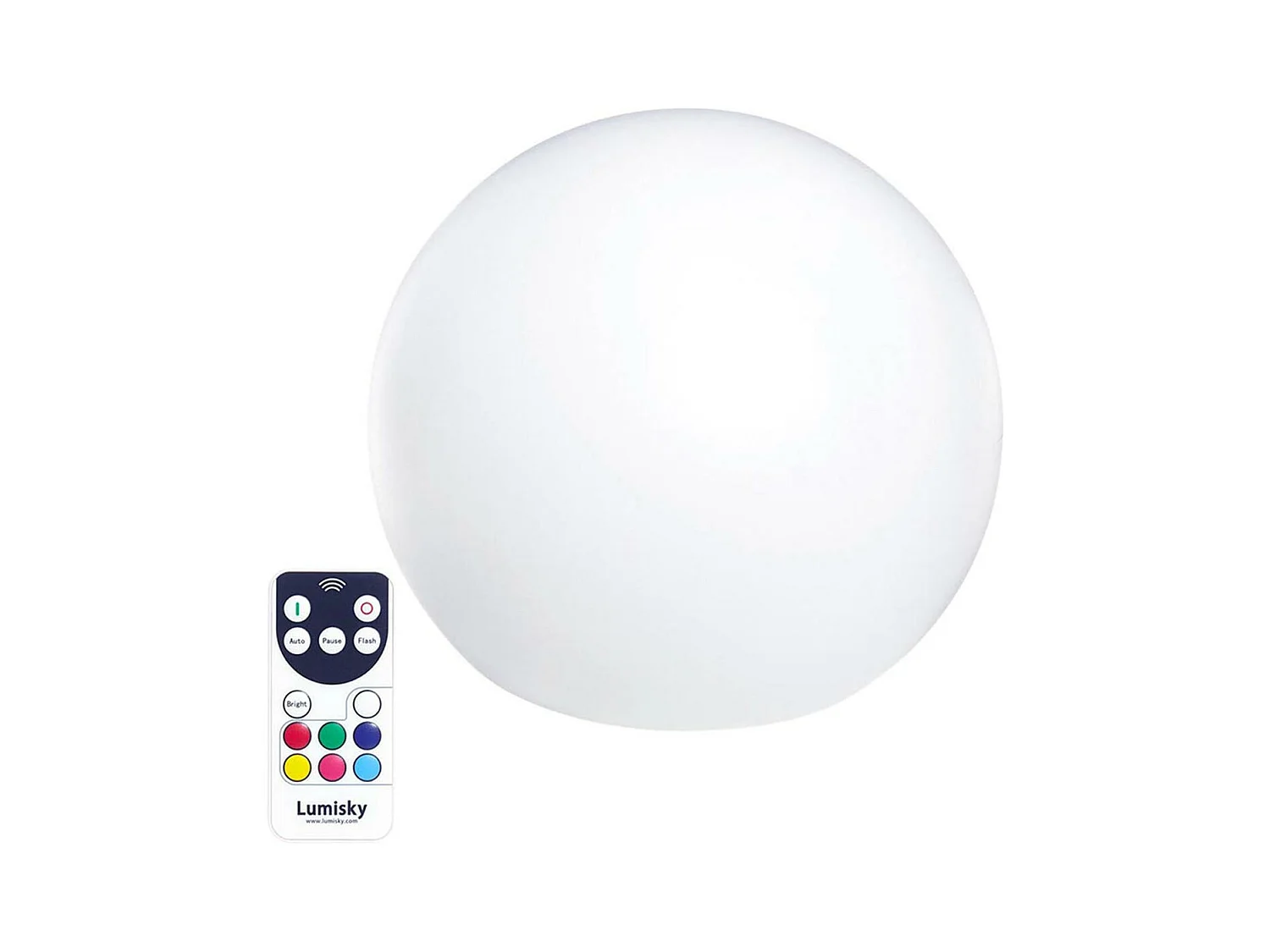 Boule lumineuse sans fil flottante LED BOBBY Multicolore Polyéthylène D30CM