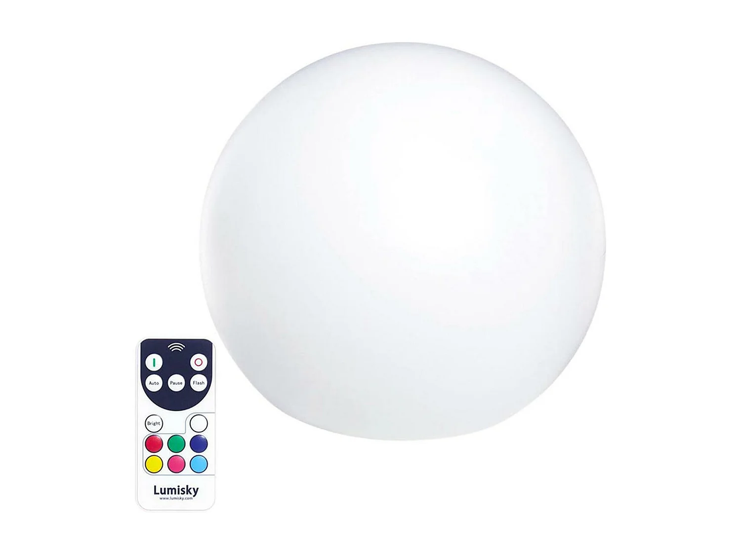 Boule lumineuse sans fil flottante LED BOBBY Multicolore Polyéthylène D30CM