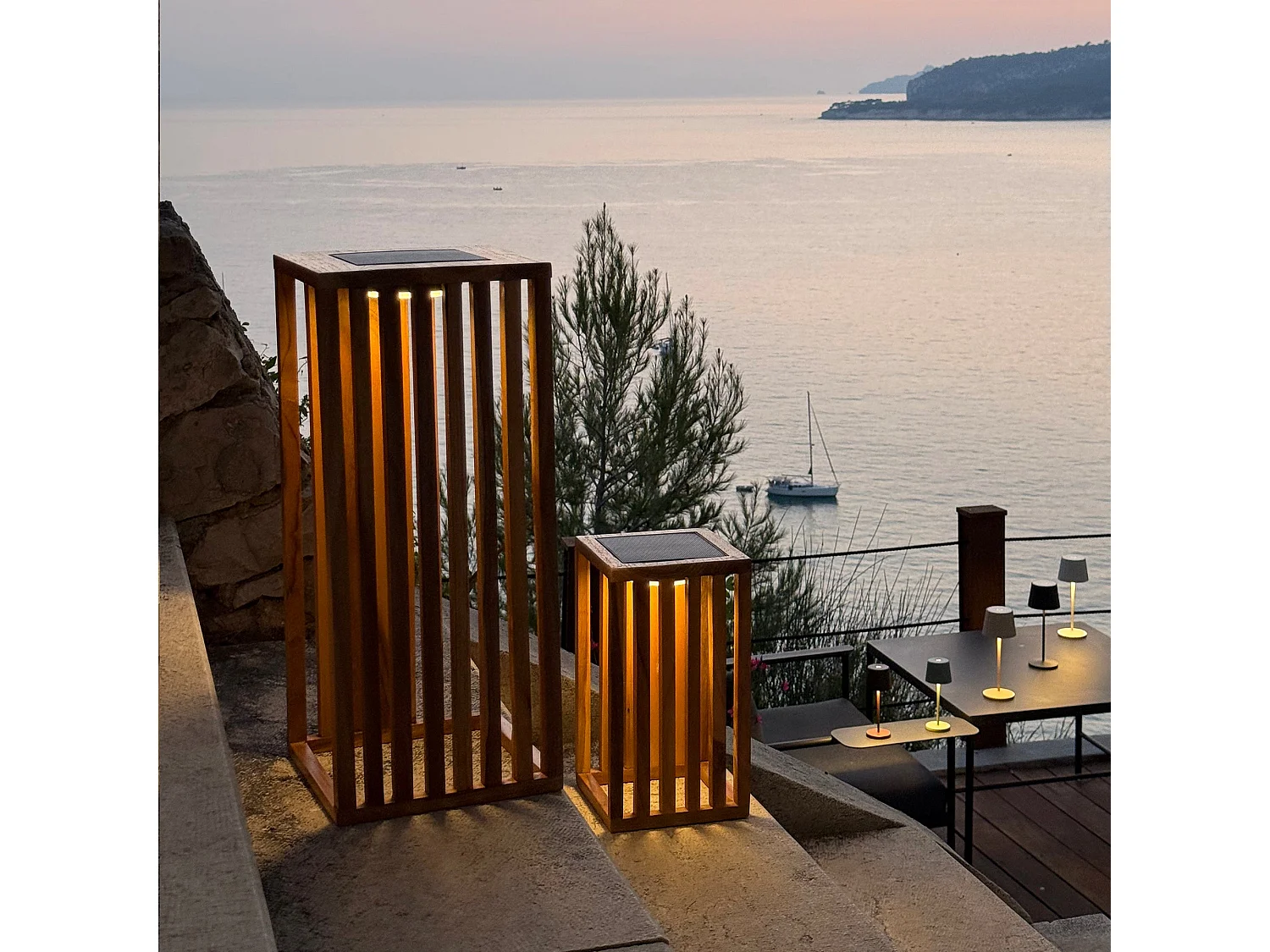 Lanterne solaire et rechargeable CHENNAI H30cm