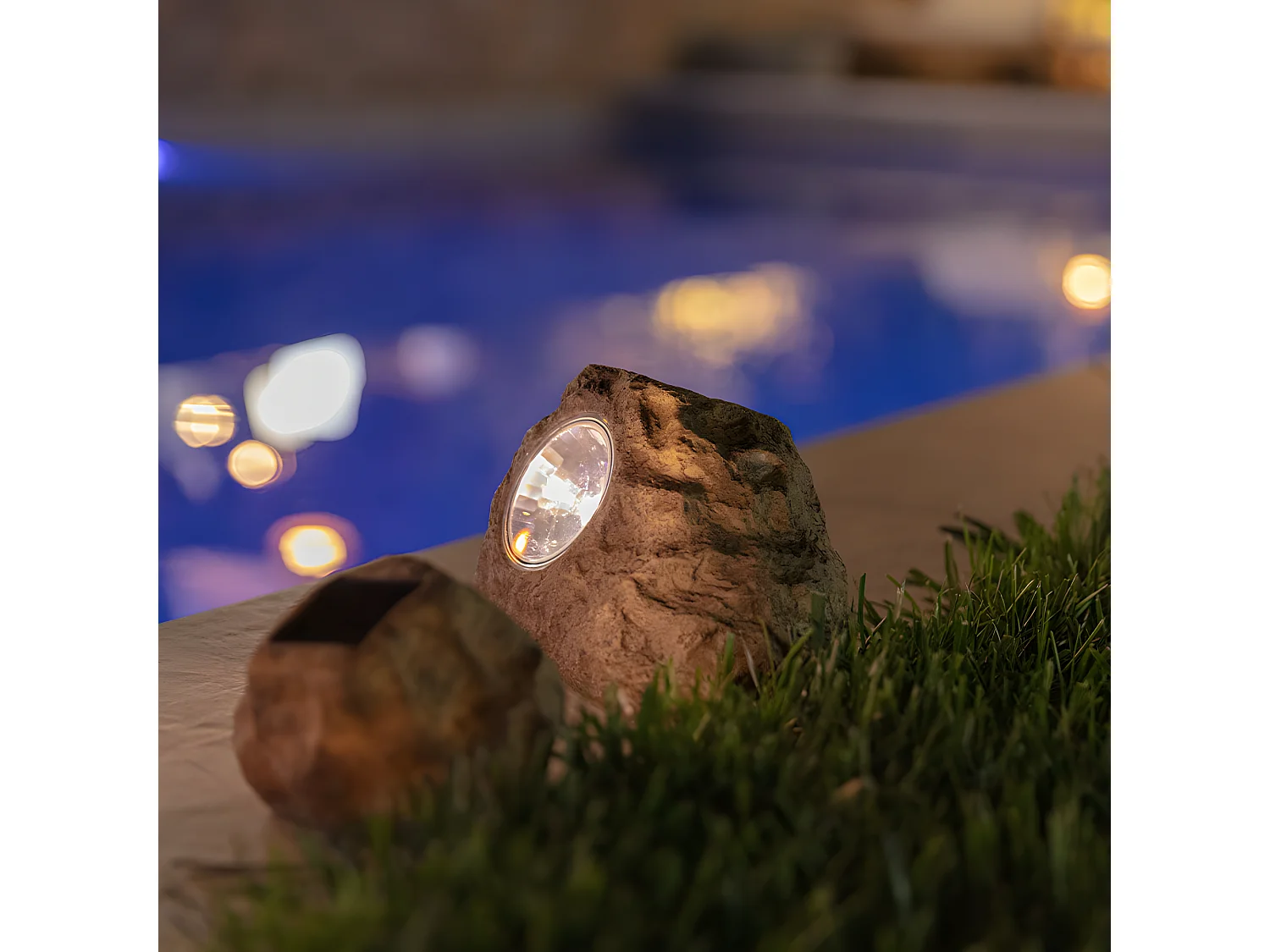 Conjunto de 3 rochas solares H14cm ROCKY