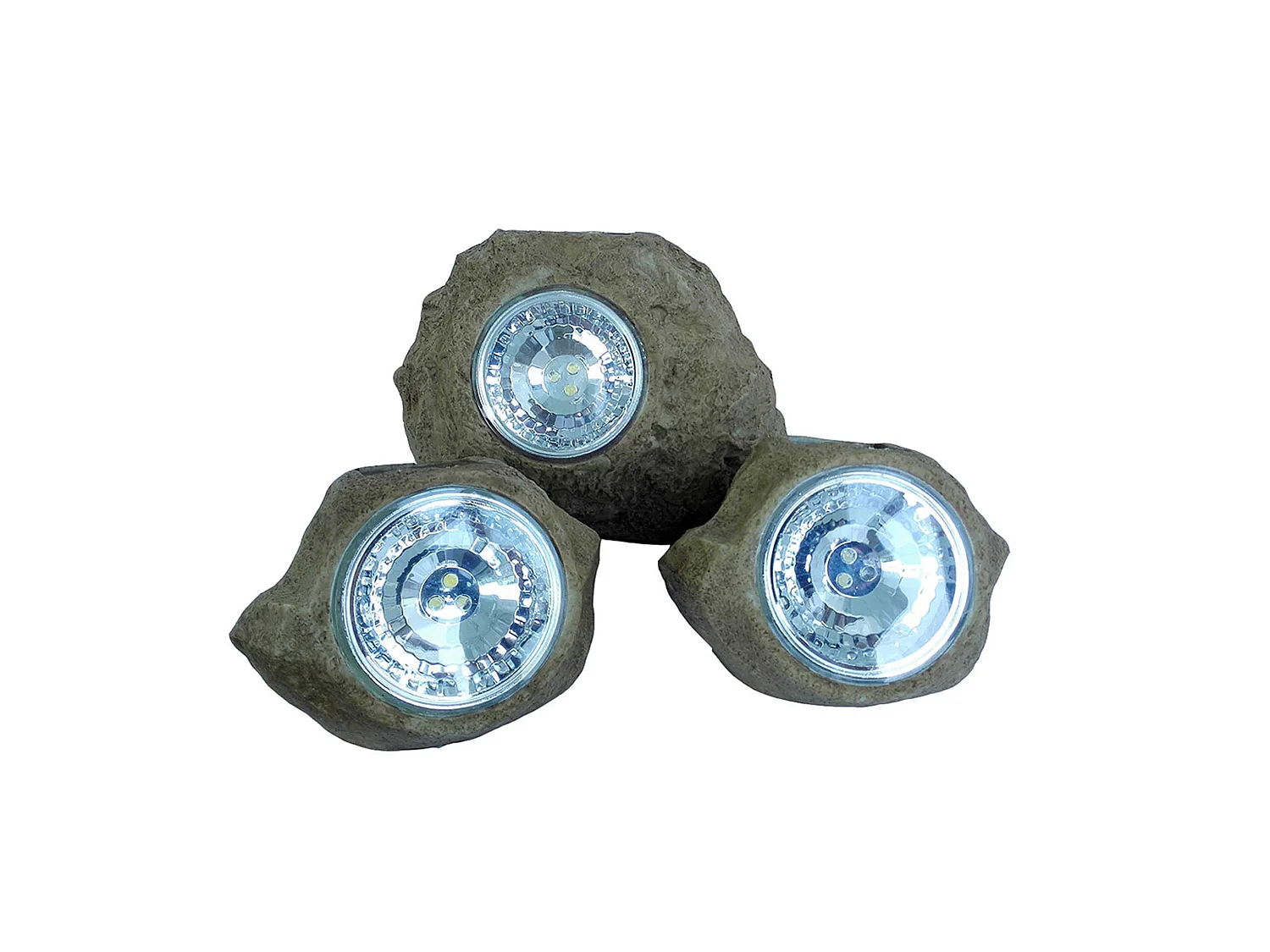 Set van 3 zonnerotsen H14cm ROCKY