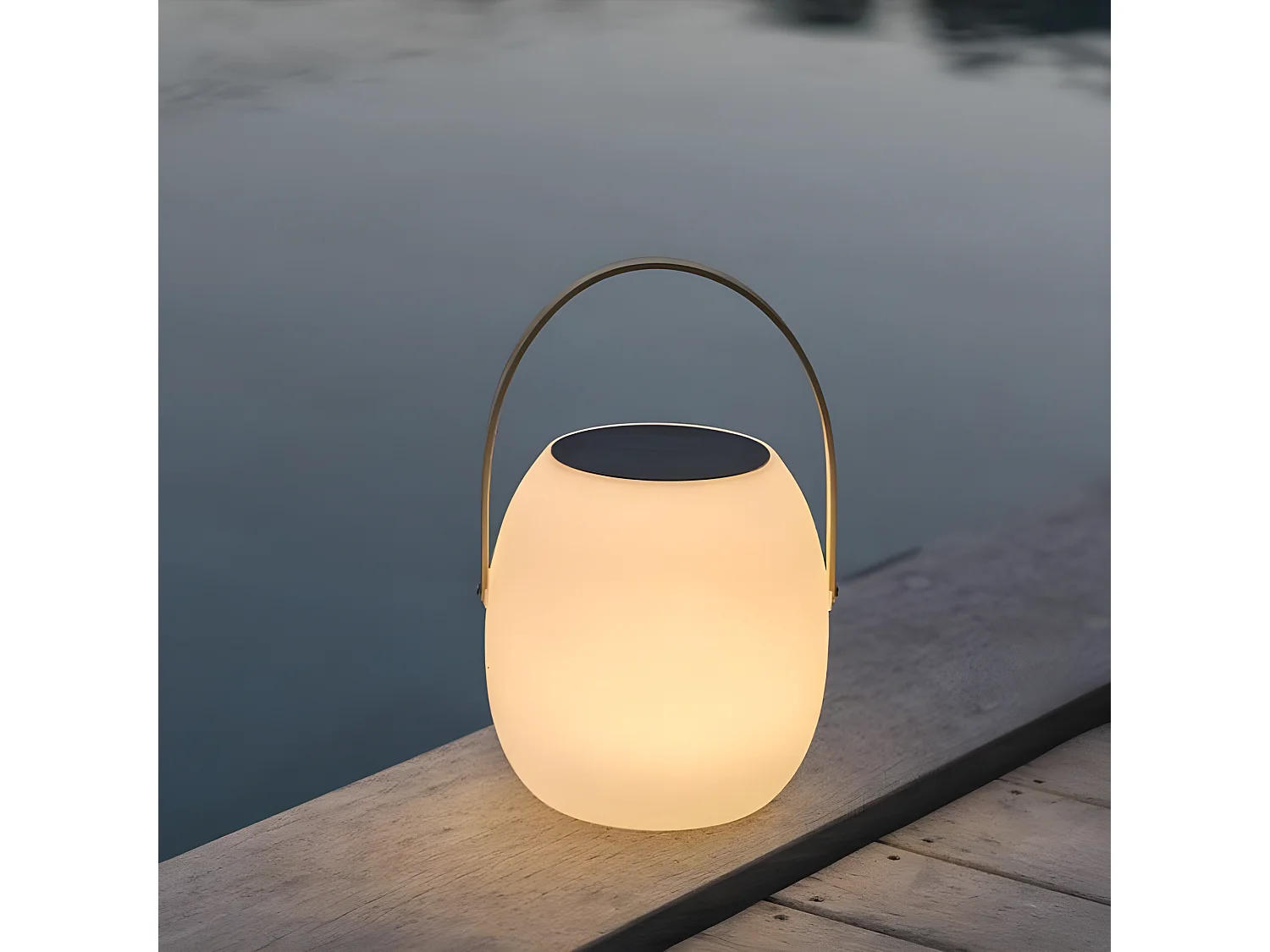 Zonne-energie en oplaadbare lamp H34cm JIMMY