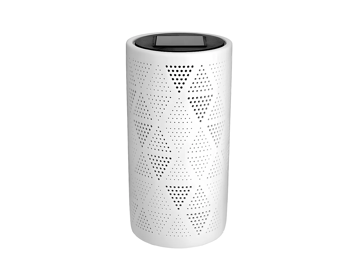 Lanterne solaire jeux de lumière JANINA TALL Blanc Céramique H20cm