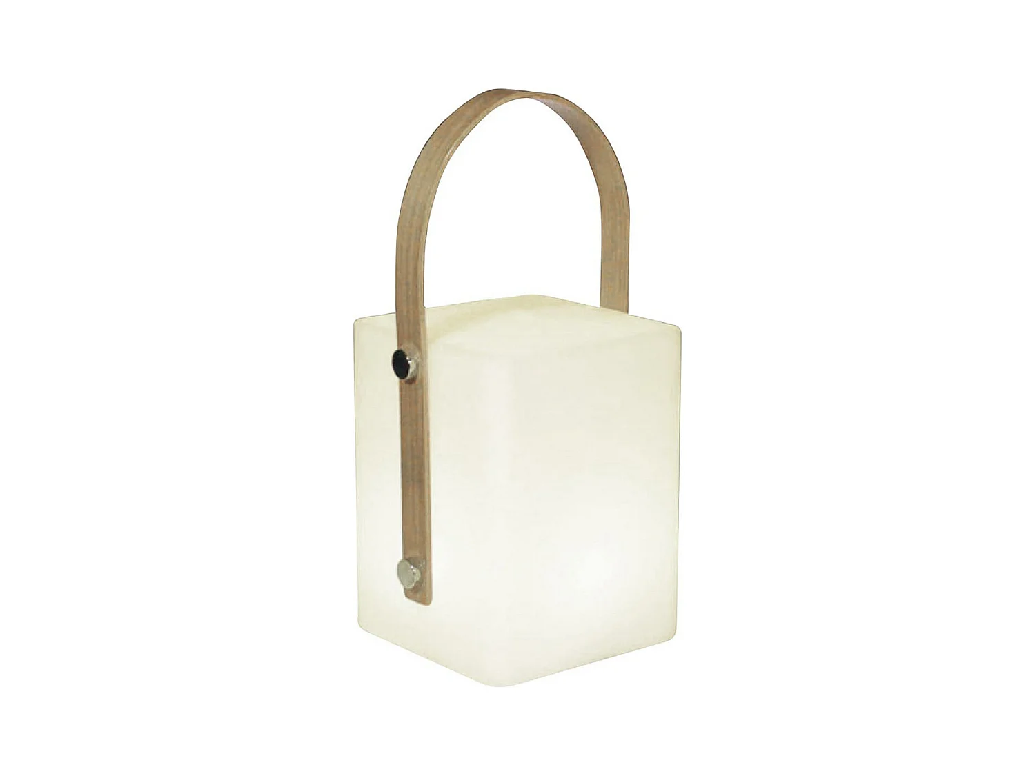 Lanterne sans fil LED multicolore TIKY Bois Bambou H27CM