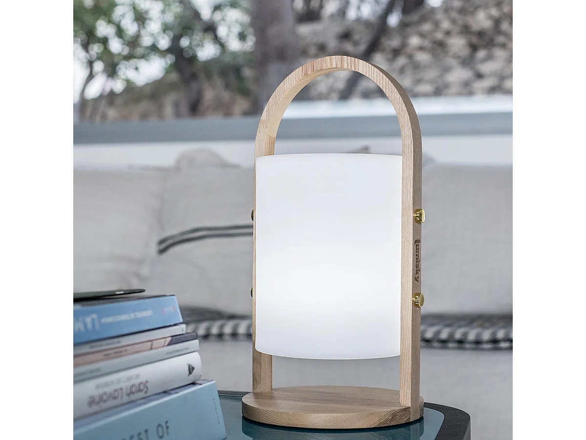 2 Lanternes sans fil LED WOODY H37cm