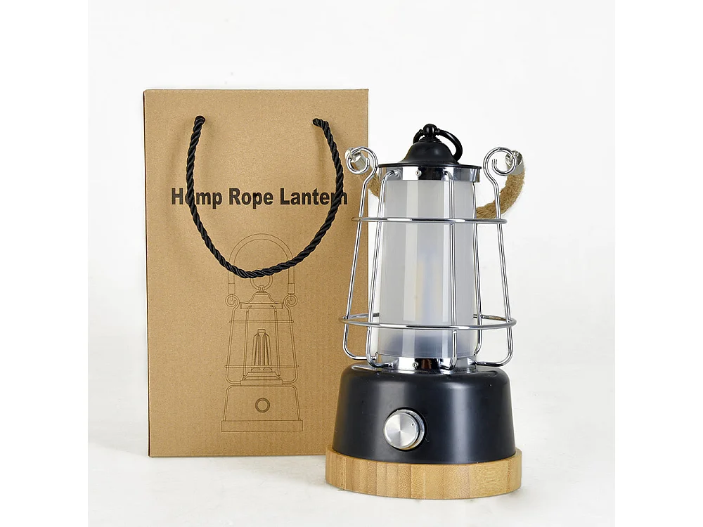 Lanterne sans fil LED WILDY Noir Metal H23CM