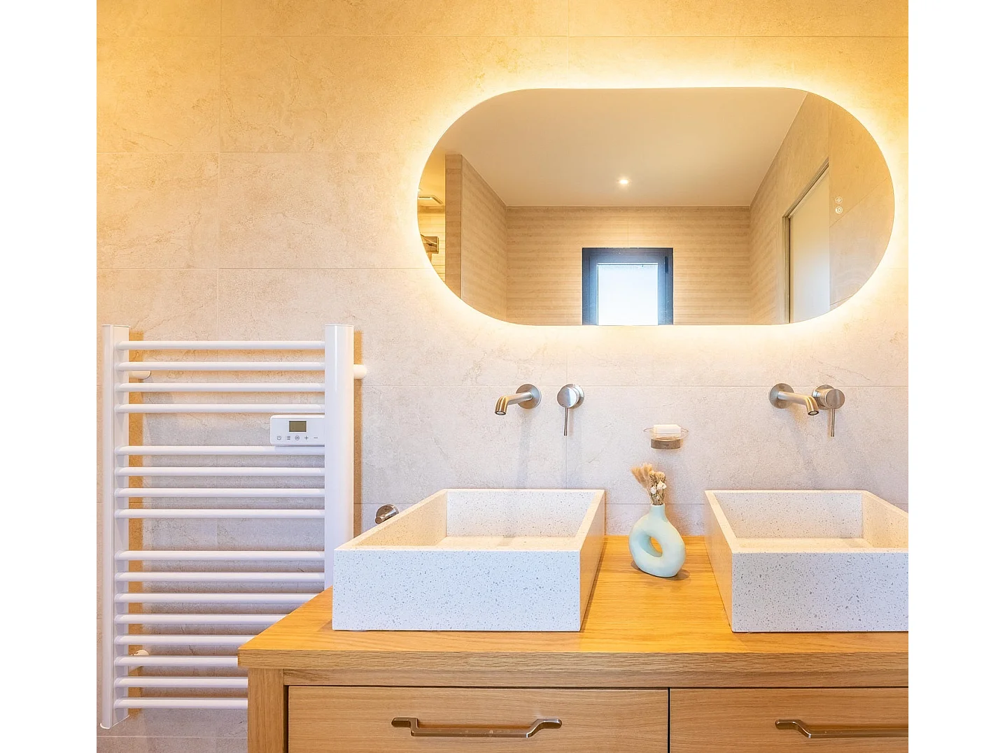 Sèche serviette électrique MONTANA Blanc Aluminium 500W