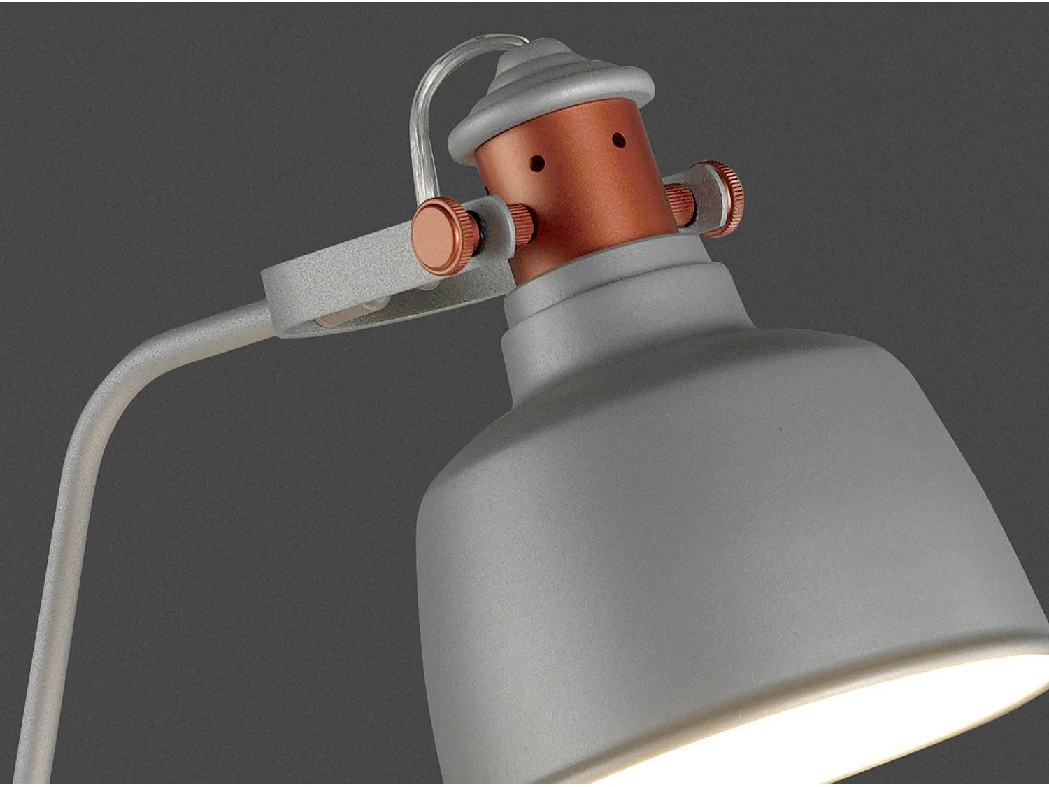 Lampe de bureau en acier gris et détails en bronze 8033 ANGEL CERDA