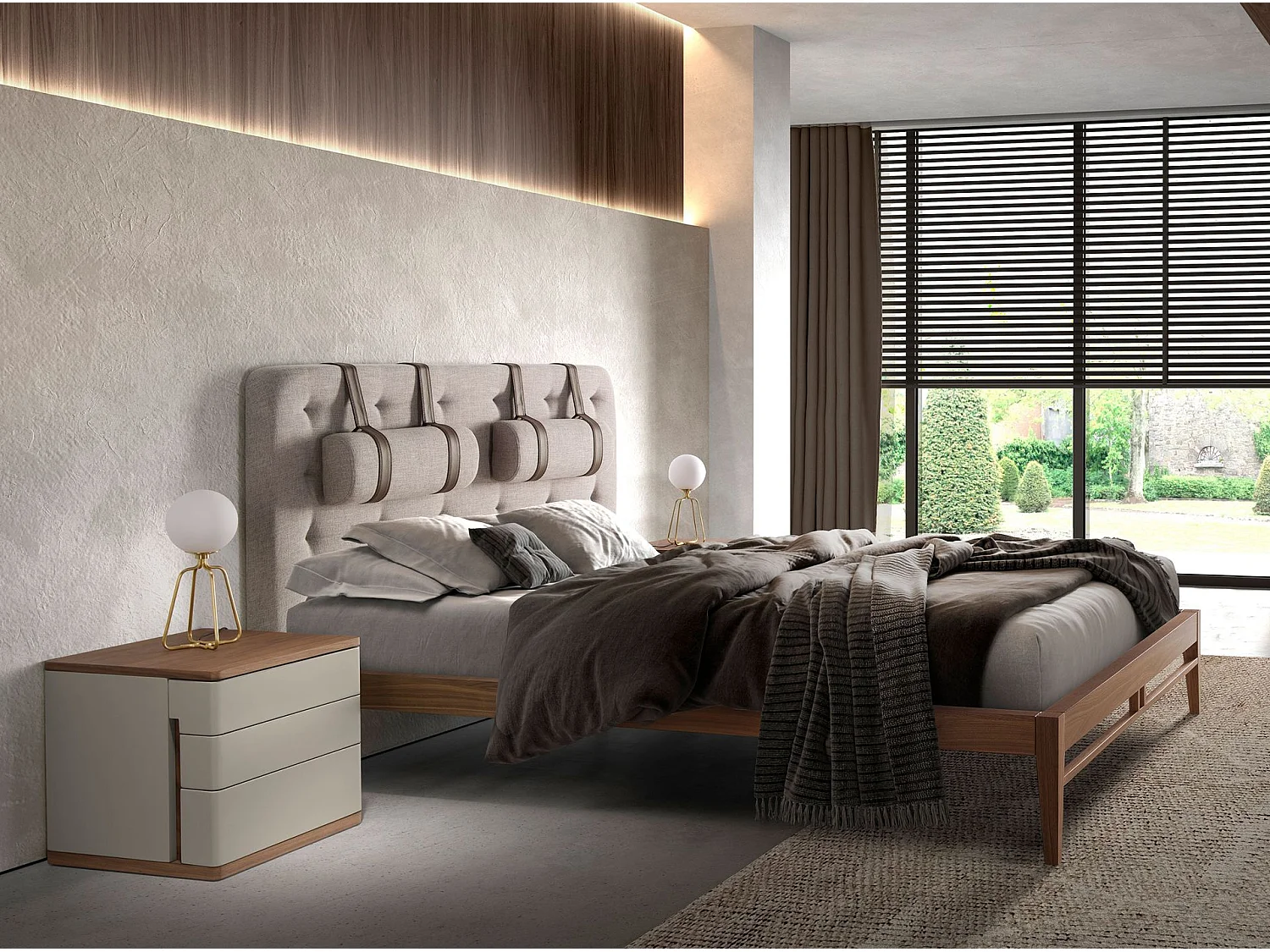 Tafellamp van goudkleurig staal en wit glas 8049 ANGEL CERDA