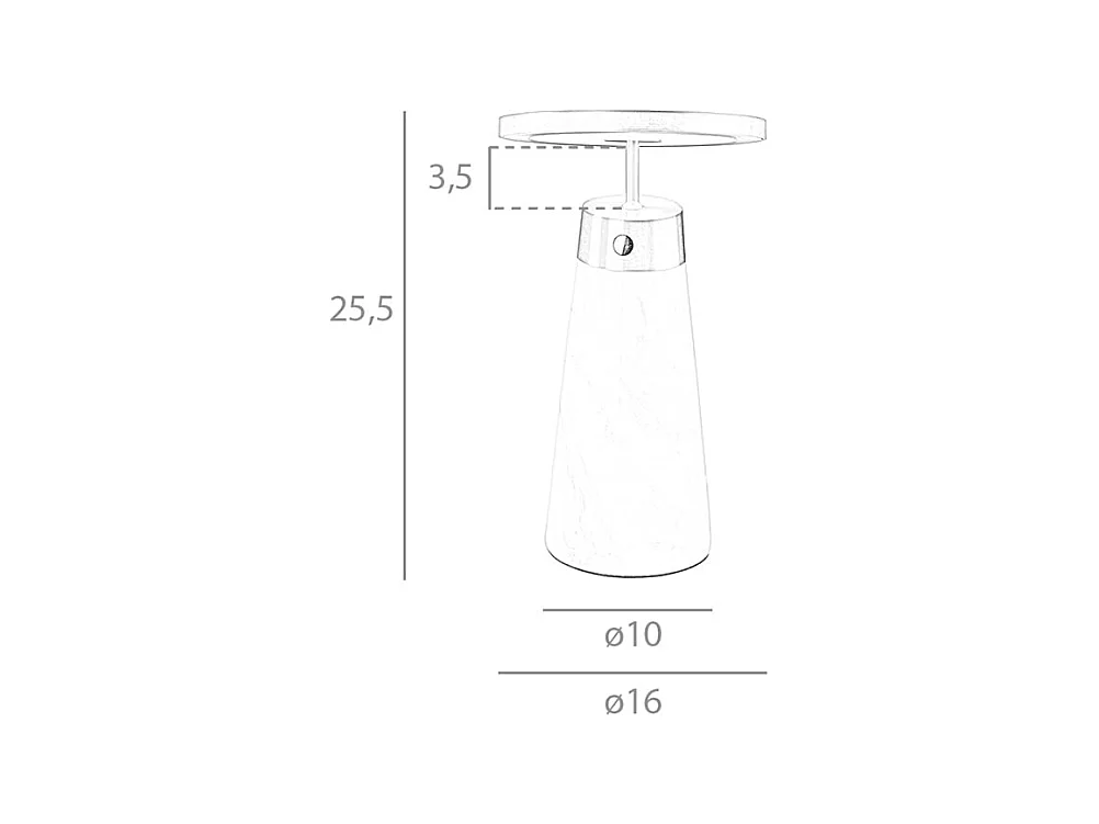 Lampe de bureau en marbre blanc et acier doré