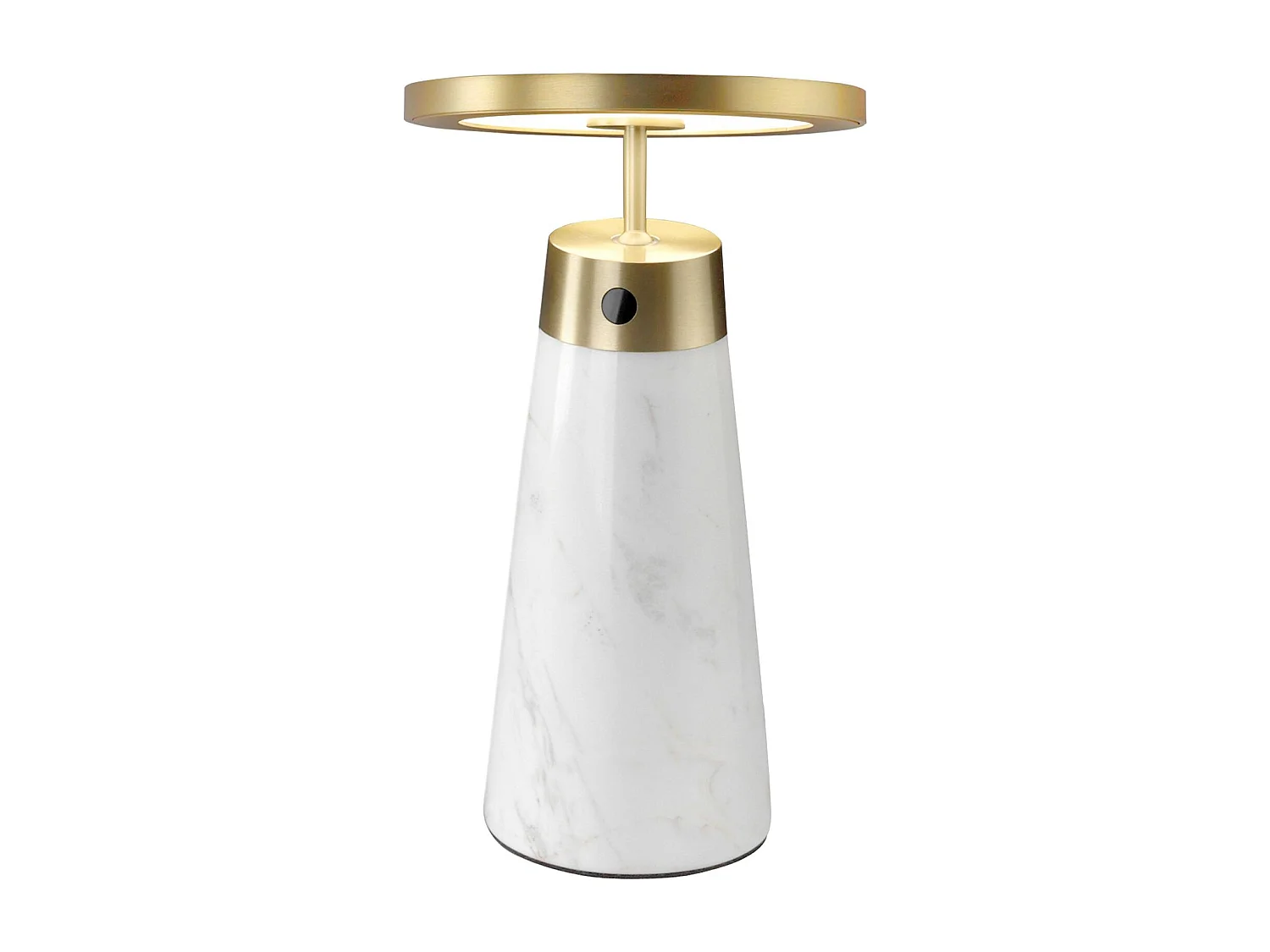 Tafellamp van wit marmer en goudkleurig staal 8034 ANGEL CERDA