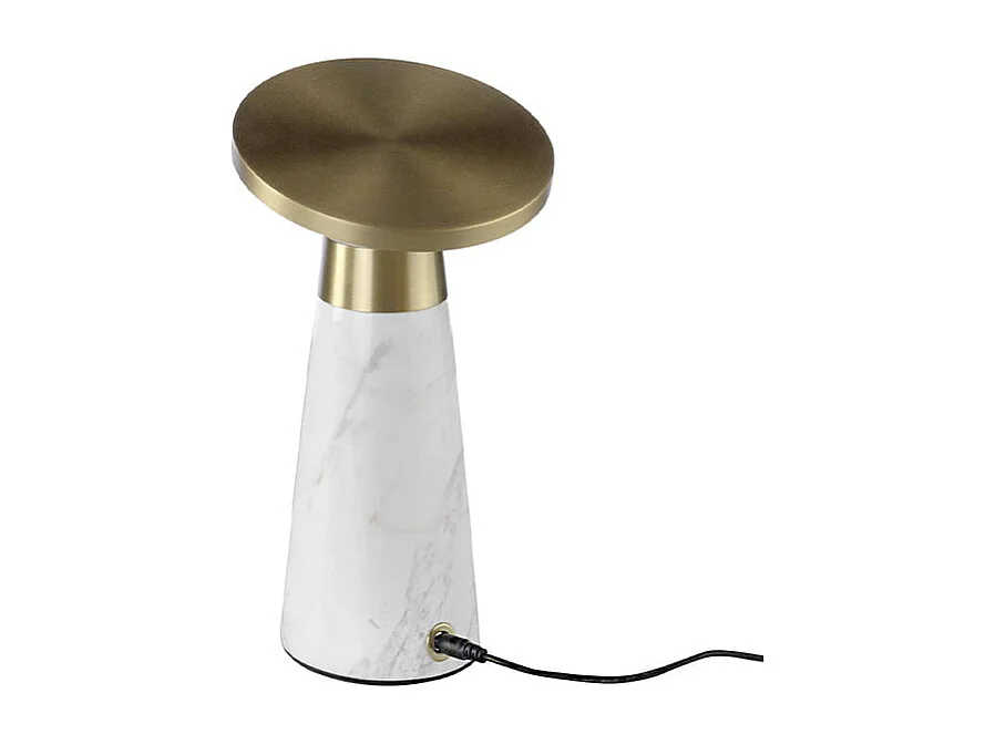 Tafellamp van wit marmer en goudkleurig staal 8034 ANGEL CERDA