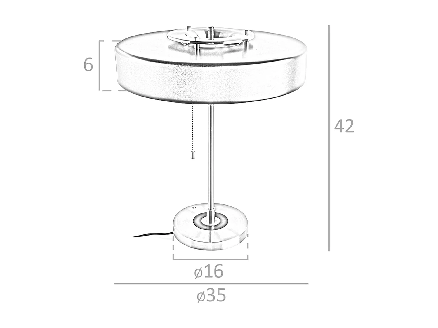 Lampe de bureau en marbre blanc, acier doré et verre blanc 8050 ANGEL CERDA