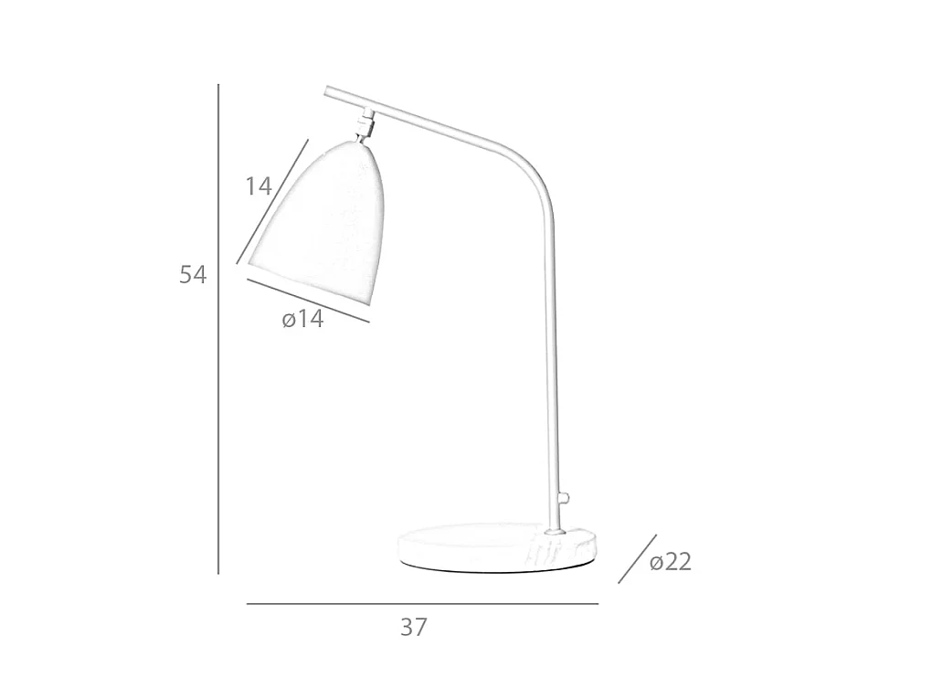 Lampada tavolo in marmo bianco e grigio   8037 ANGEL CERDA