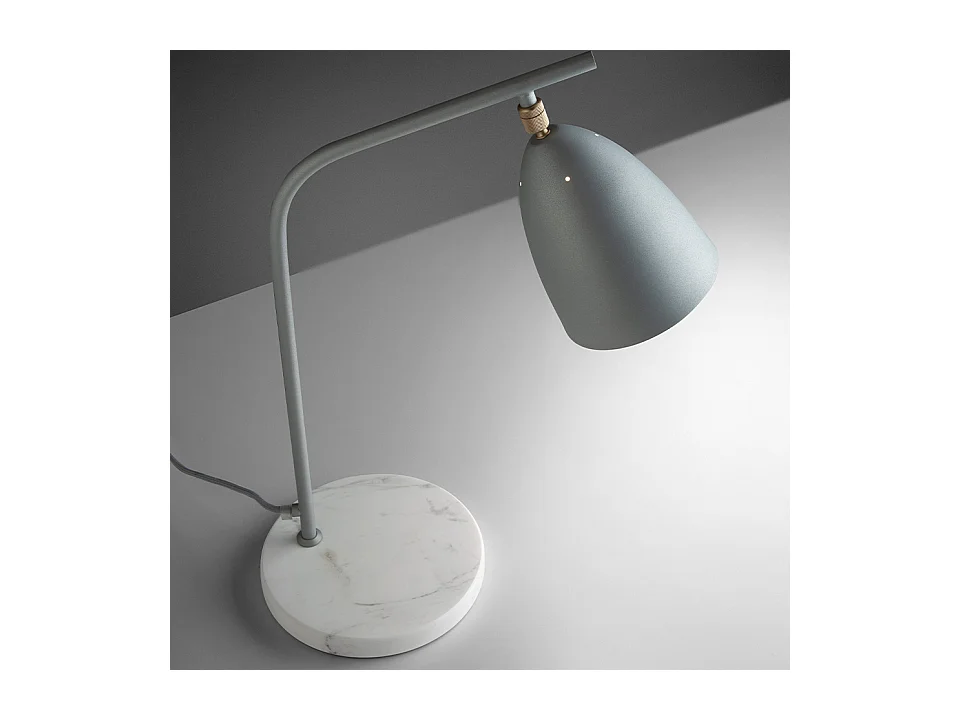 Lampada tavolo in marmo bianco e grigio   8037 ANGEL CERDA