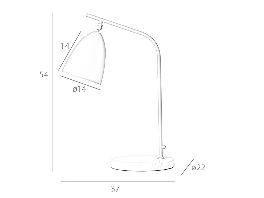 Lampada tavolo in marmo bianco e grigio   8037 ANGEL CERDA