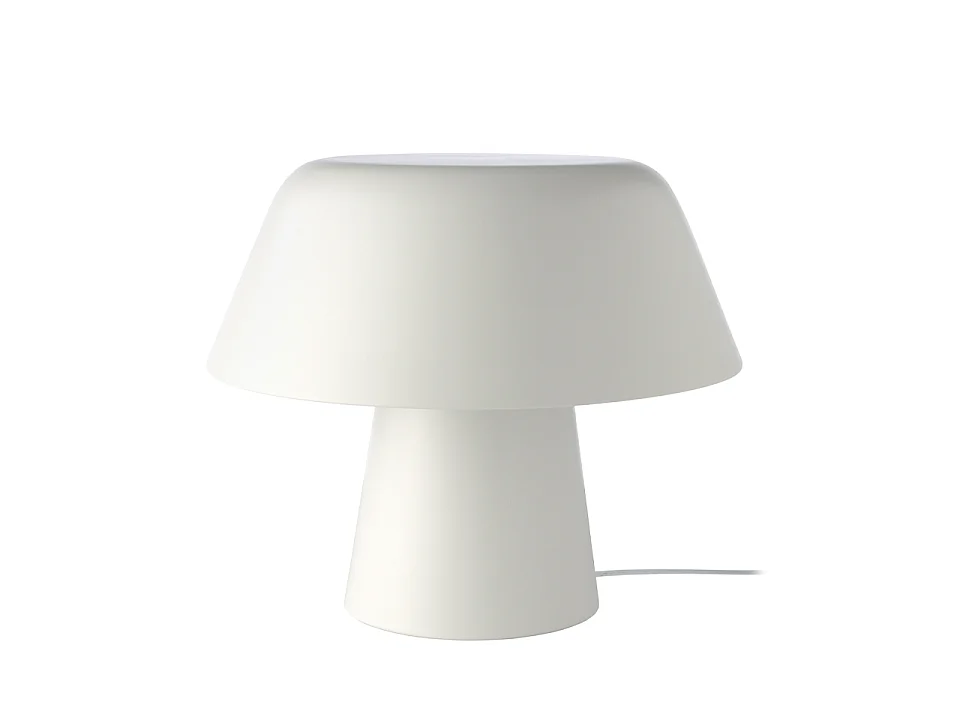 Lampe de table en acier inoxydable laqué blanc