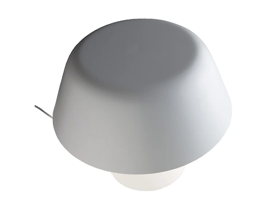 Lampe de table en acier inoxydable laqué blanc