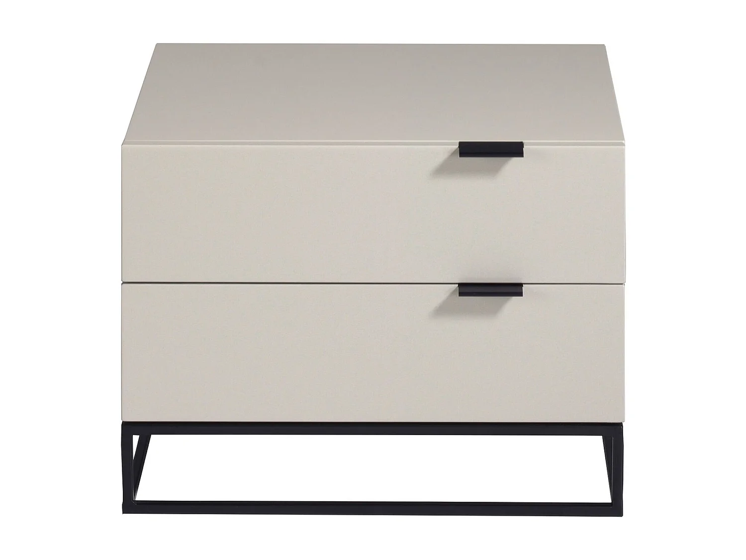 Table de chevet en bois gris et acier noir 7004 ANGEL CERDA