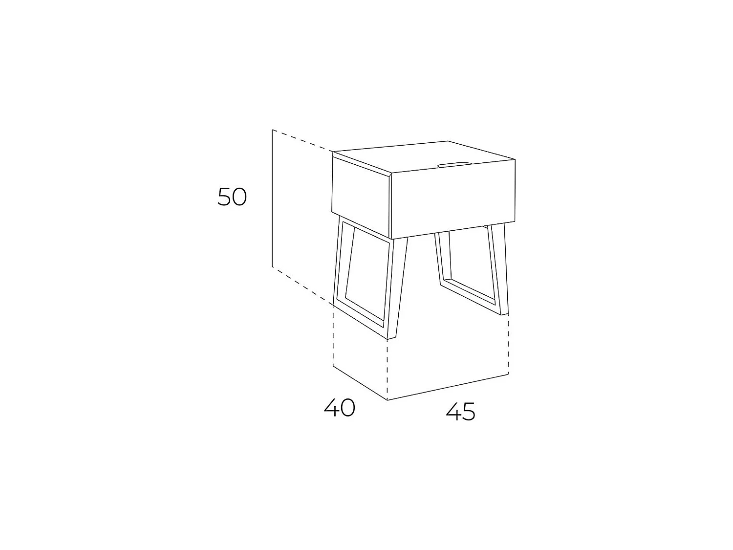 Table de chevet en noyer 7005 ANGEL CERDA