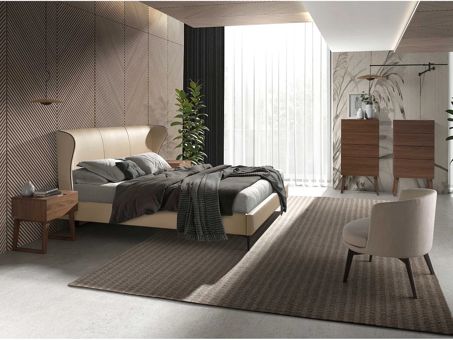 Table de chevet en noyer 7005 ANGEL CERDA