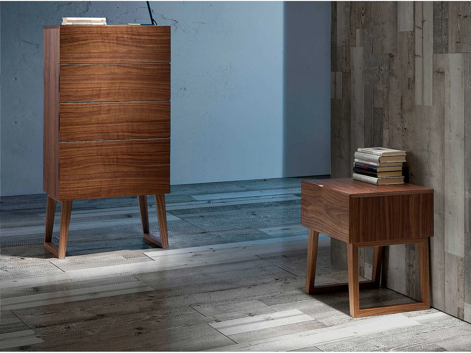 Table de chevet en noyer 7005 ANGEL CERDA