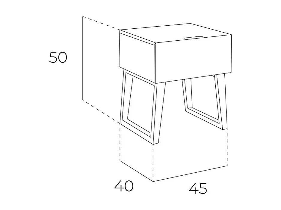 Table de chevet en noyer 7005 ANGEL CERDA