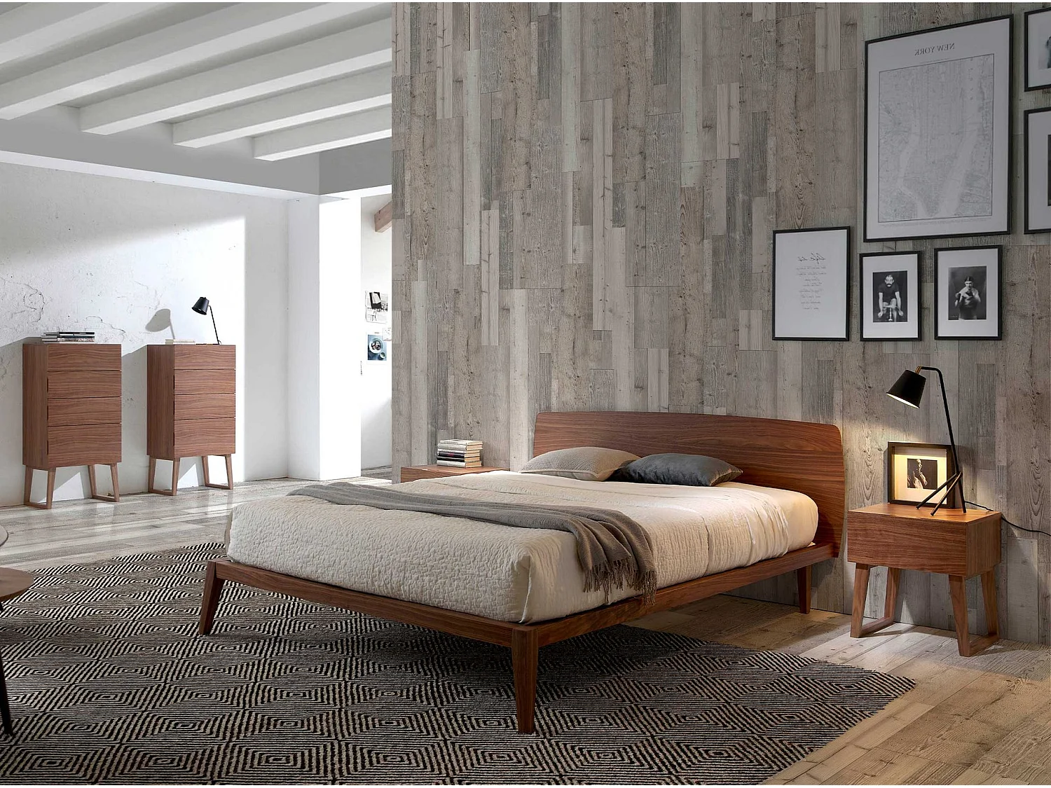 Table de chevet en noyer 7005 ANGEL CERDA