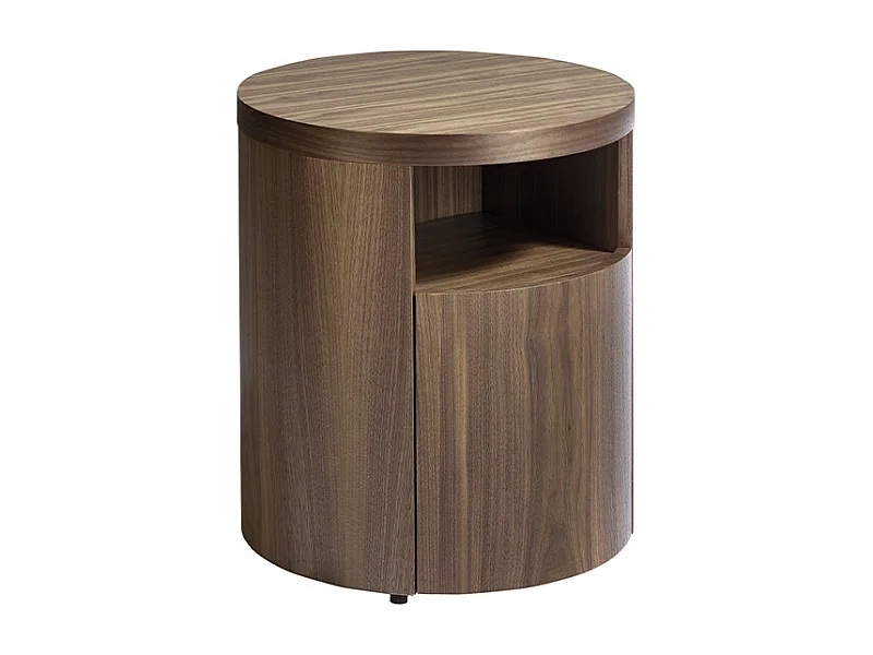 Table de chevet ronde de noyer 7051 ANGEL CERDA