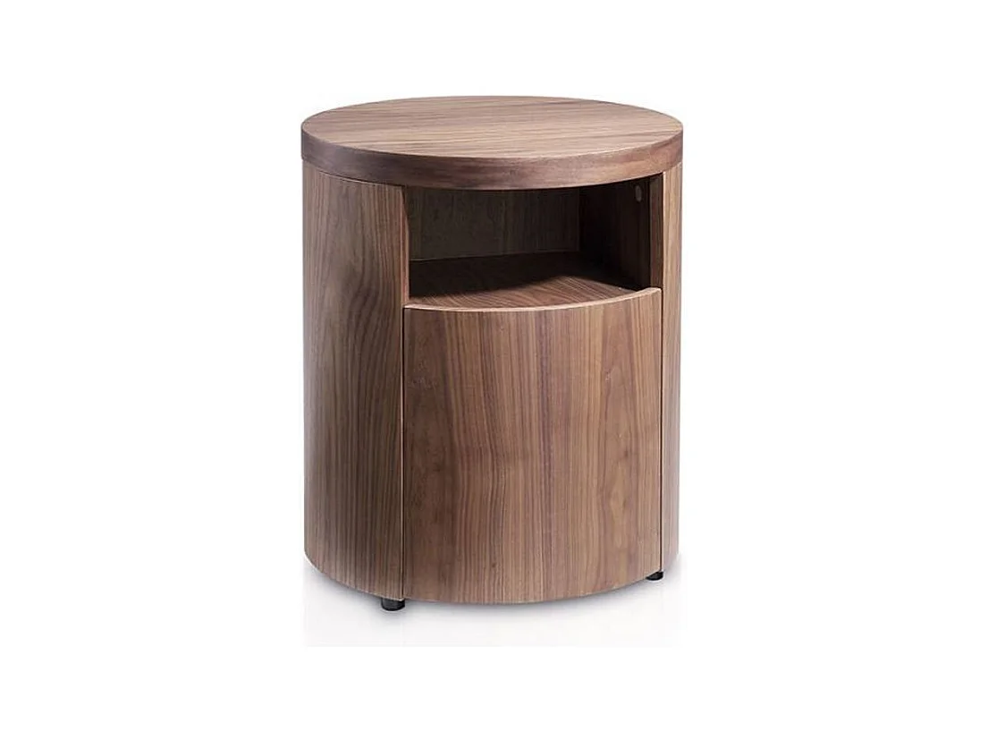 Table de chevet ronde de noyer 7051 ANGEL CERDA