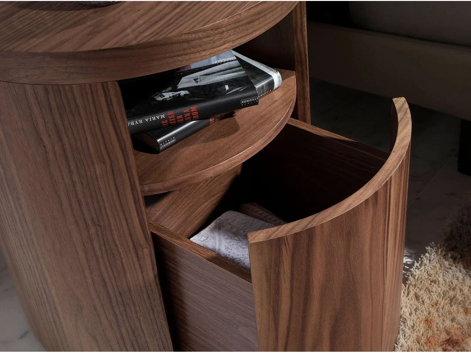 Table de chevet en noyer 7051 ANGEL CERDA