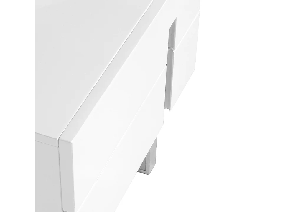 Table de chevet bois blanc et acier chromé 7003 ANGEL CERDA