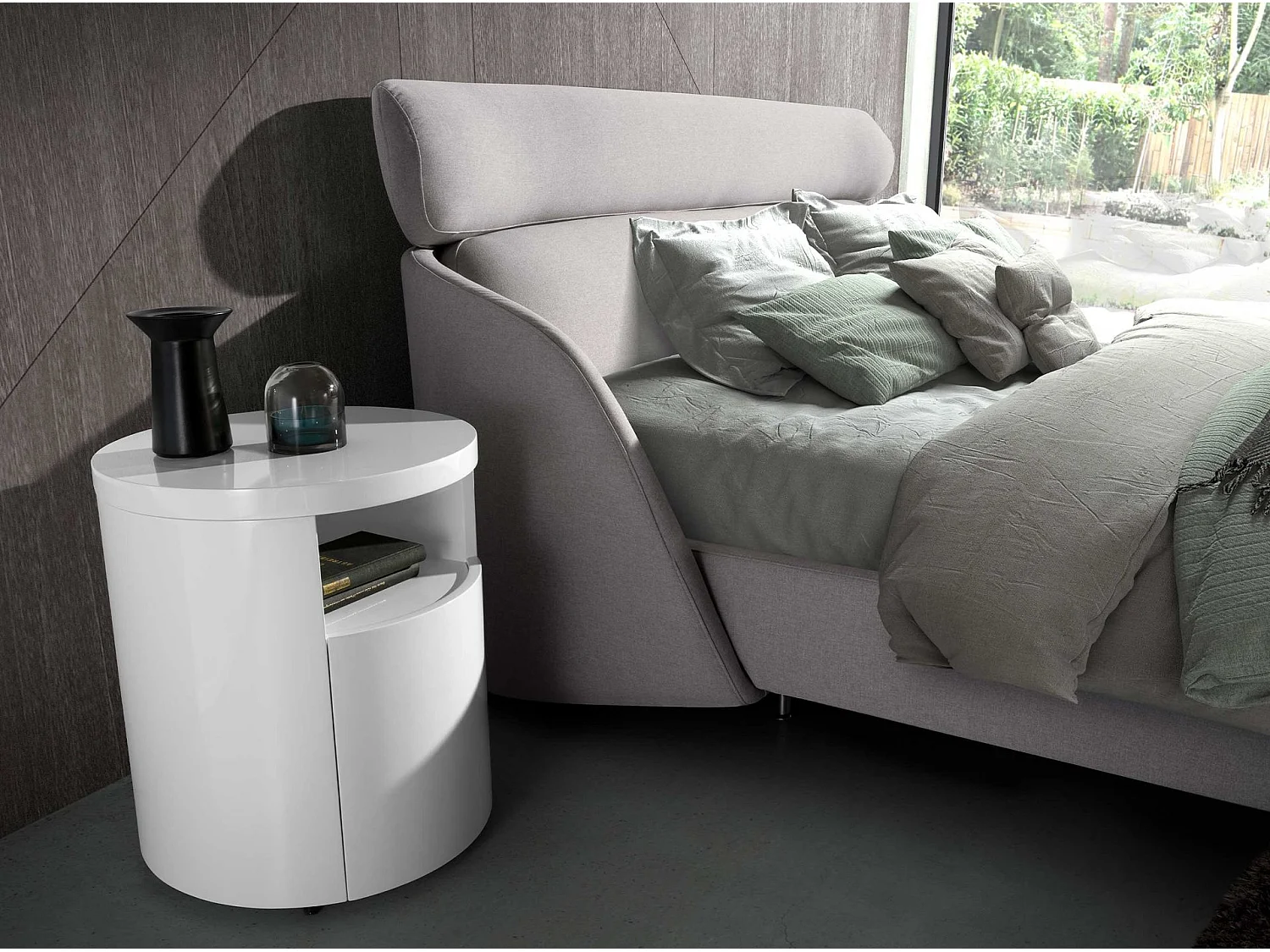 Table de chevet bois blanc 7006 ANGEL CERDA