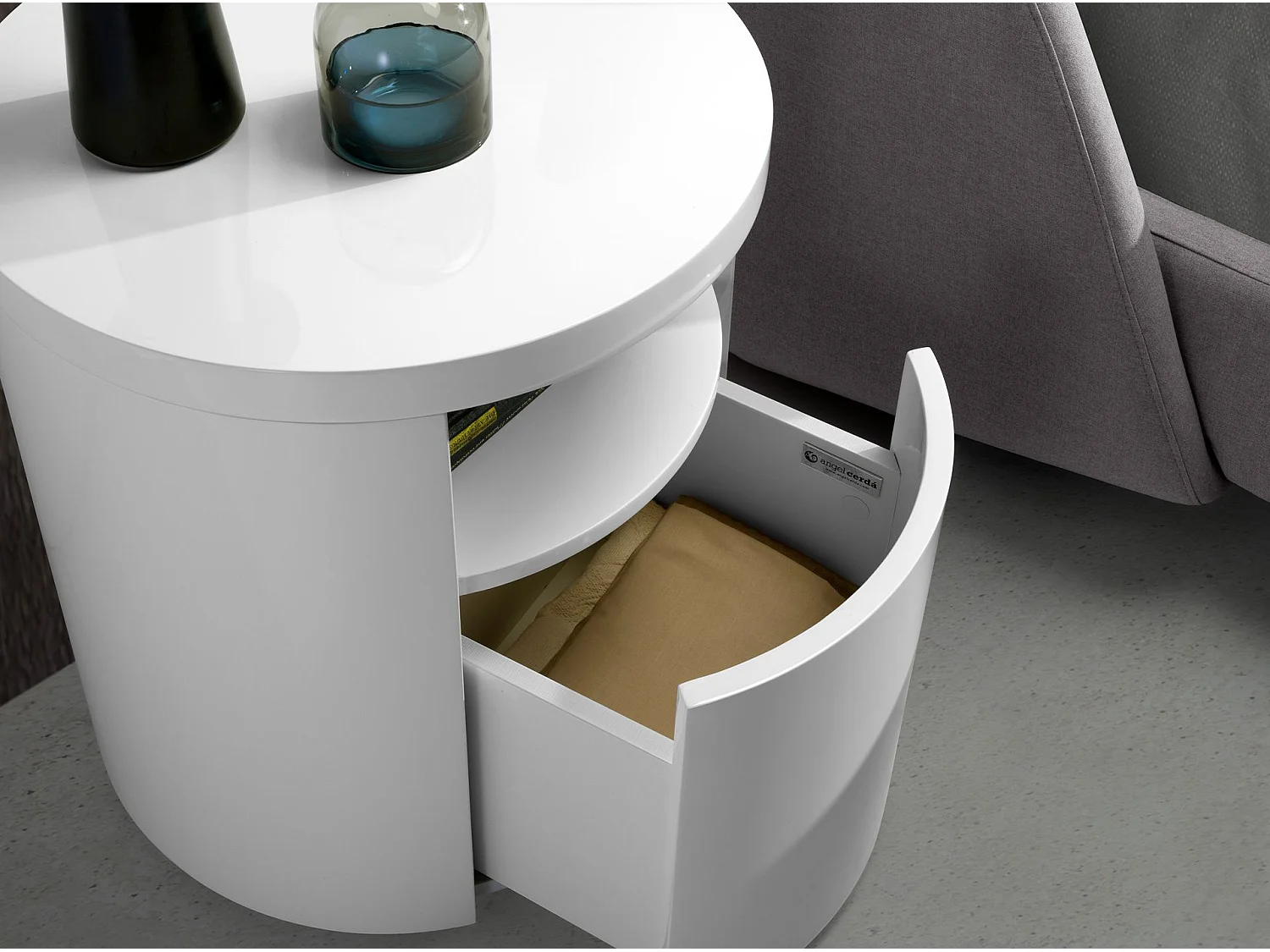 Table de chevet bois blanc 7006 ANGEL CERDA