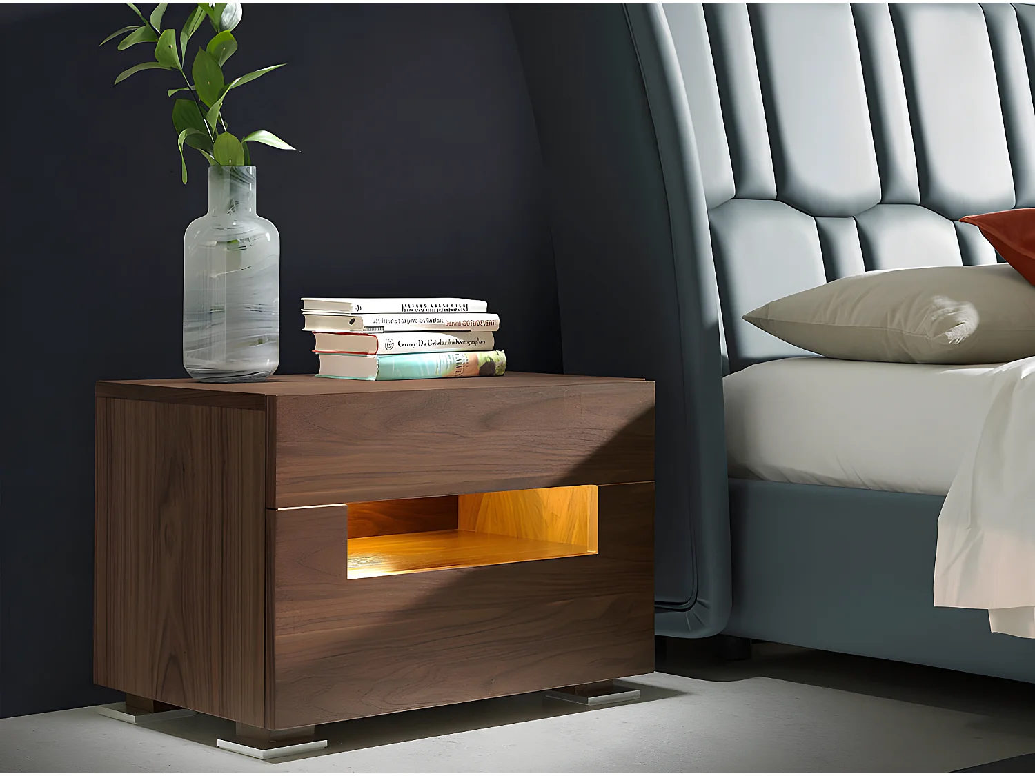 Table de chevet de noyer 7065 ANGEL CERDA