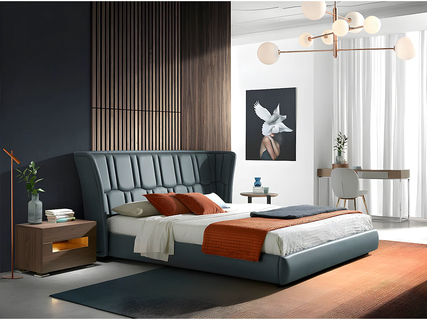 Table de chevet de noyer 7065 ANGEL CERDA