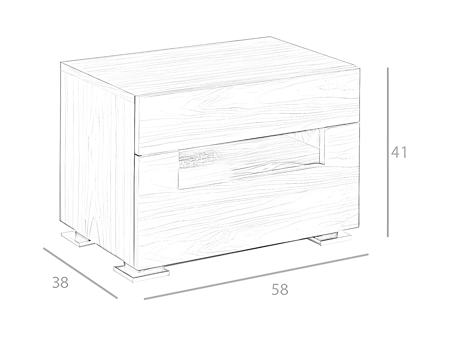 Table de chevet de noyer 7065 ANGEL CERDA