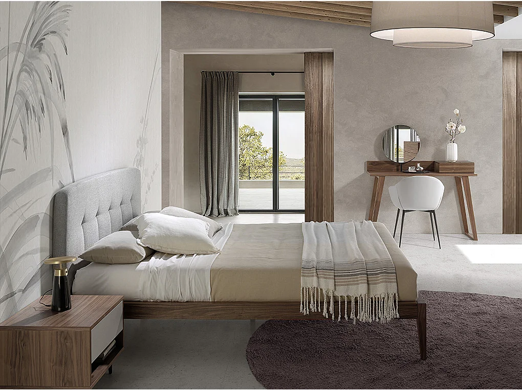 Coiffeuse en bois de noyer avec miroir 7000 ANGEL CERDA