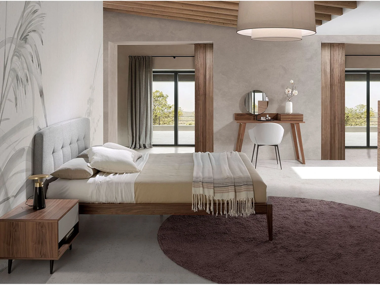 Toucador em nogueira com espelhoe 7000 ANGEL CERDA