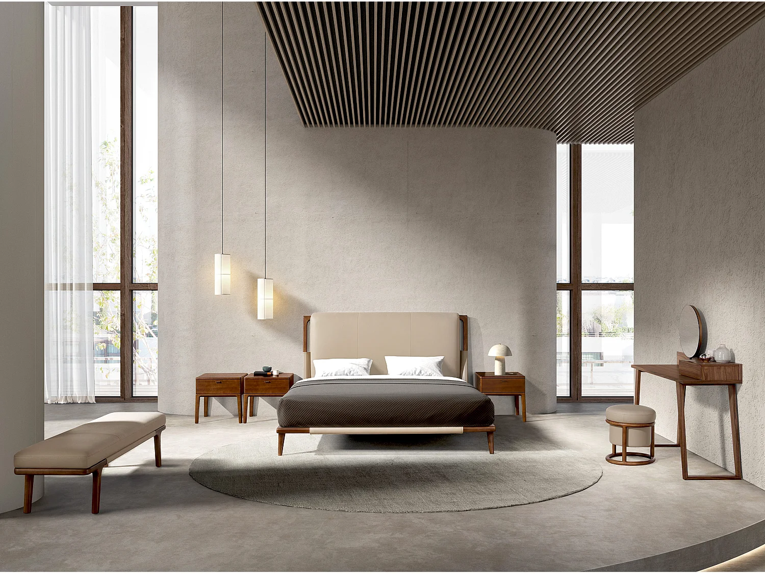 Toucador em nogueira com espelhoe 7000 ANGEL CERDA