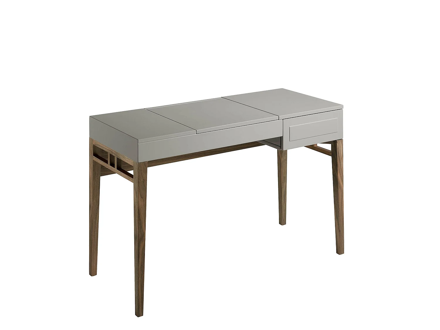 Kaptafel van grijs hout en walnoot met spiegel 7001 ANGEL CERDA