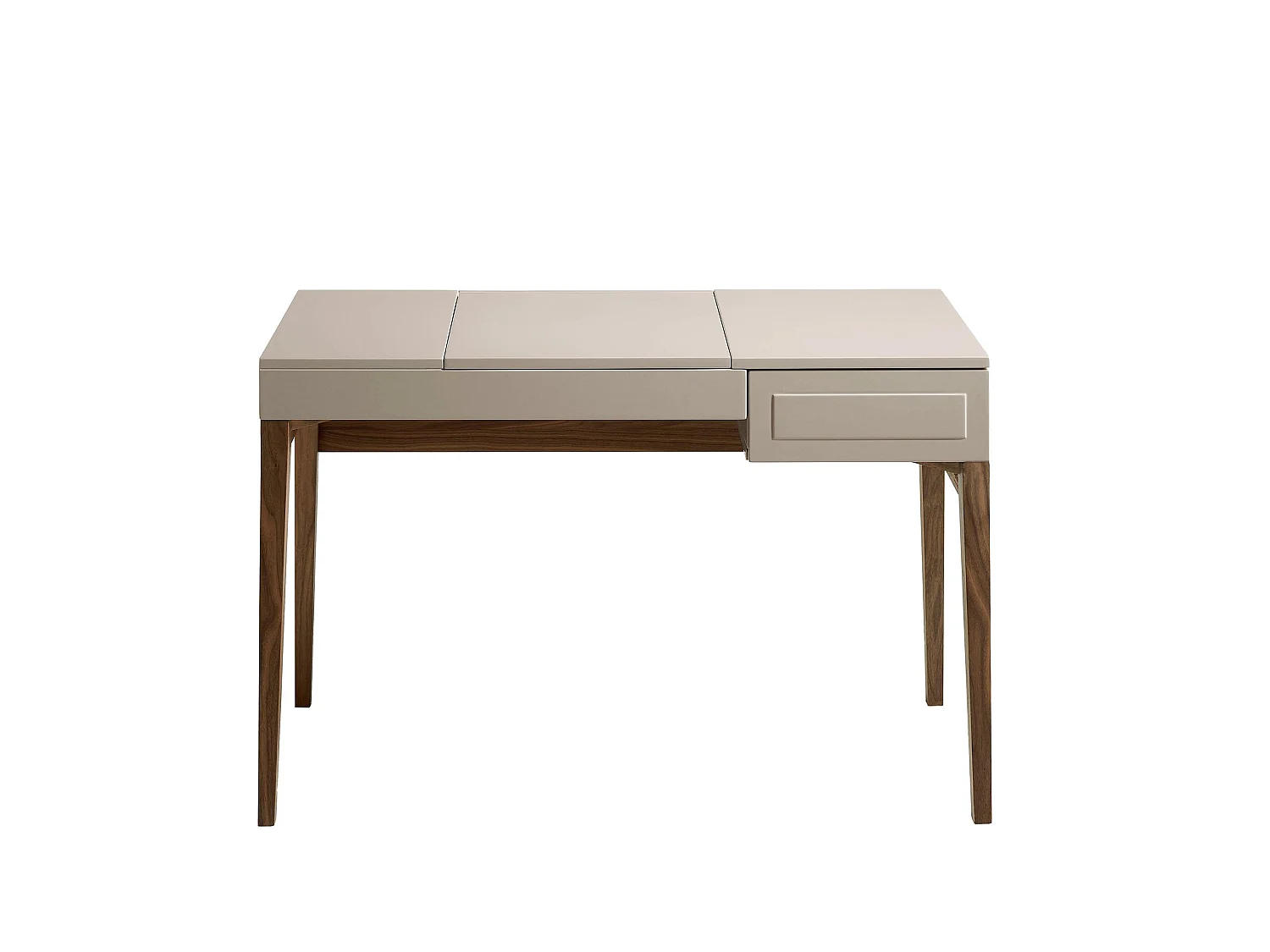 Schminktisch aus grauem Holz und Nussbaumholz mit Spiegel 7001 ANGEL CERDA
