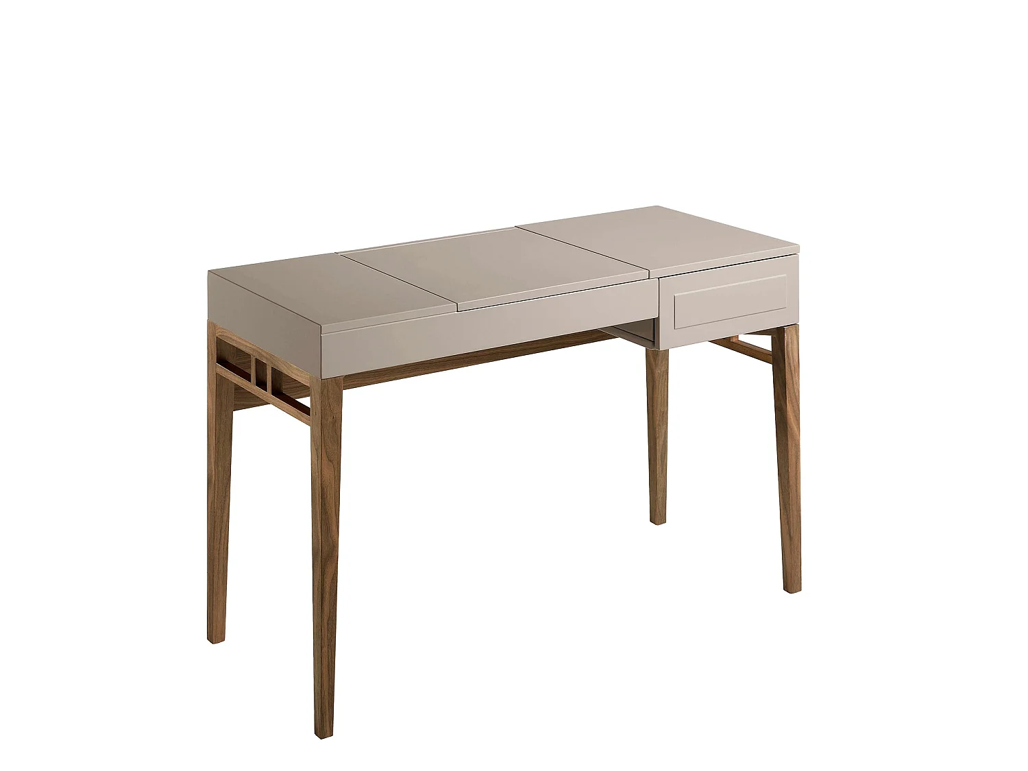 Coiffeuse en bois gris et noyer avec miroir 7001 ANGEL CERDA