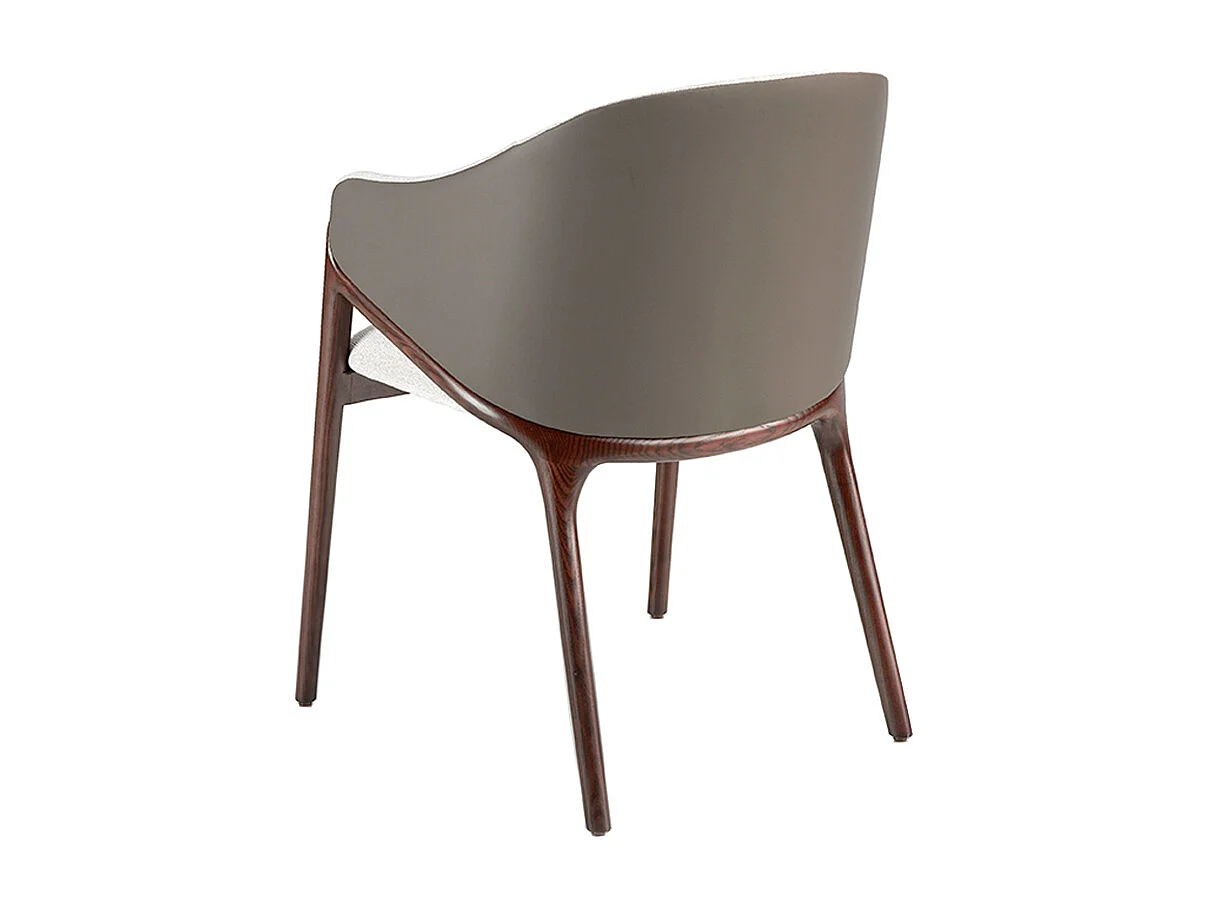 Chaise en tissu beige et vison foncé en similicuir 4090 ANGEL CERDA