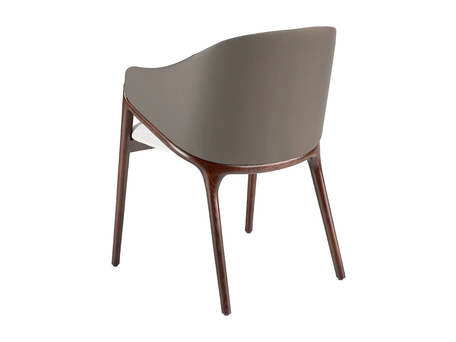 Chaise en tissu beige et vison foncé en similicuir 4090 ANGEL CERDA