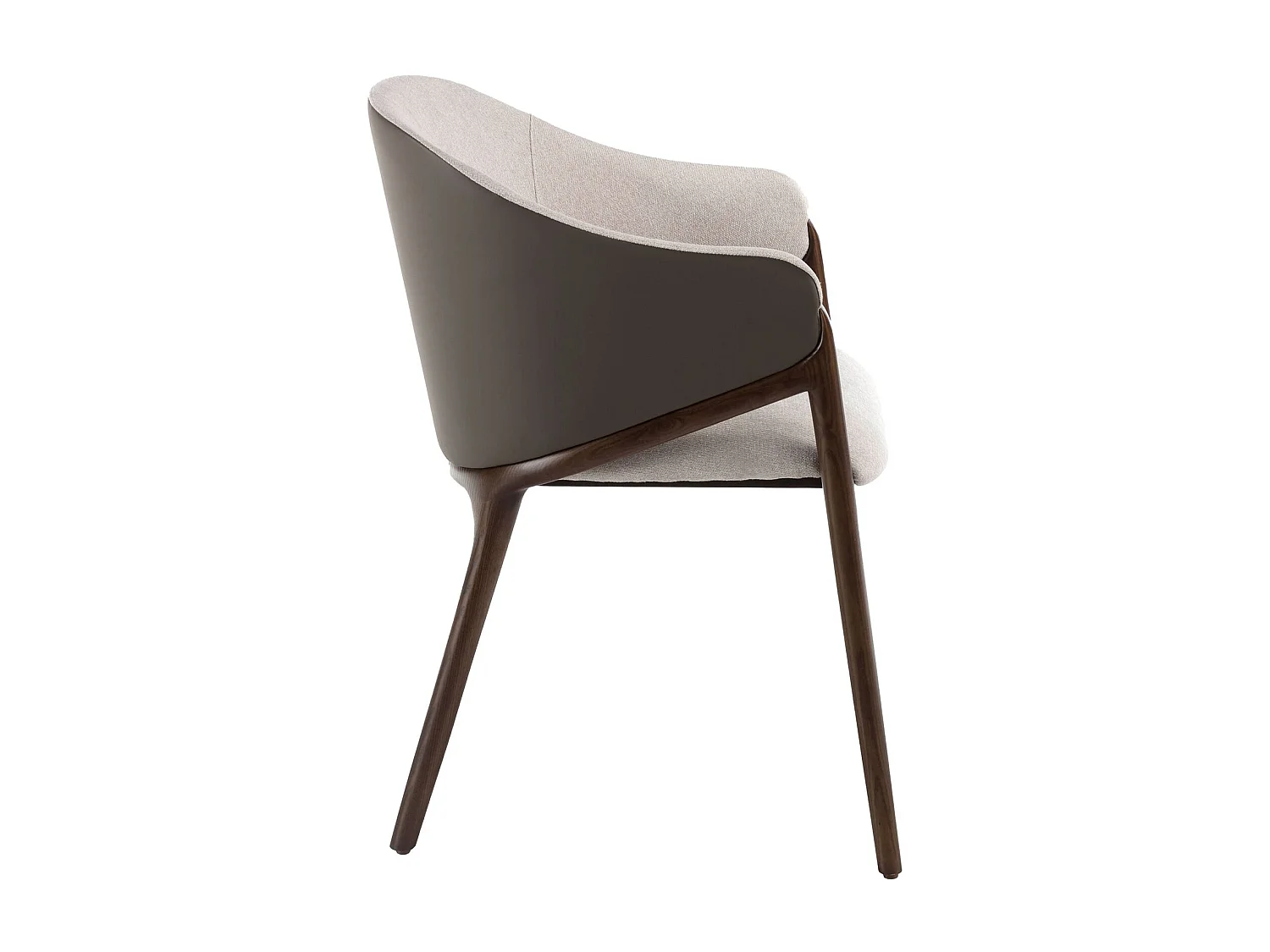 Chaise en tissu beige et vison foncé en similicuir 4090 ANGEL CERDA