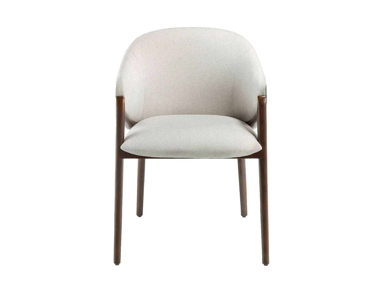 Beige fabric and dark mink leatherette chair 4090 ANGEL CERDA