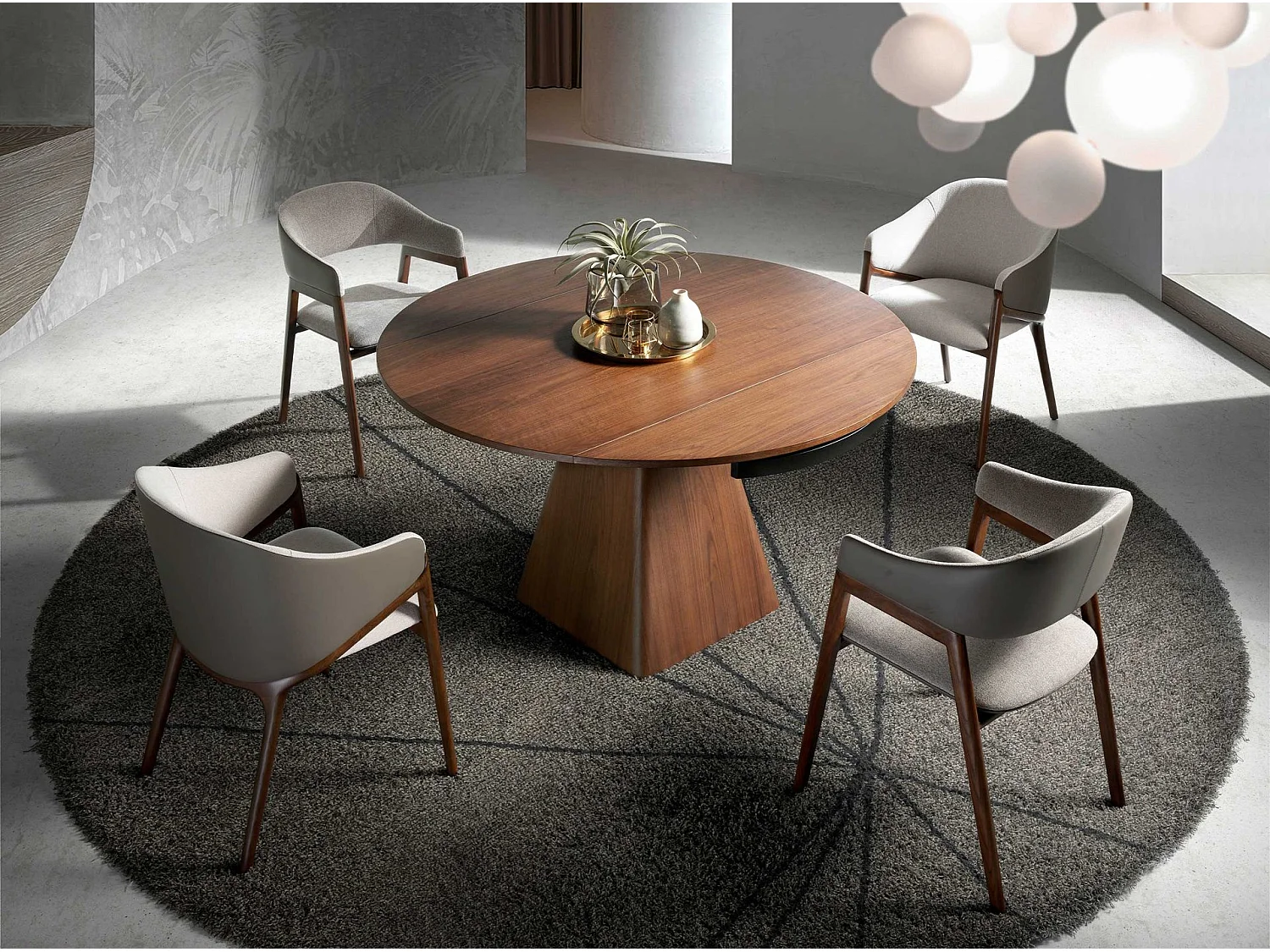 Beige fabric and dark mink leatherette chair 4090 ANGEL CERDA